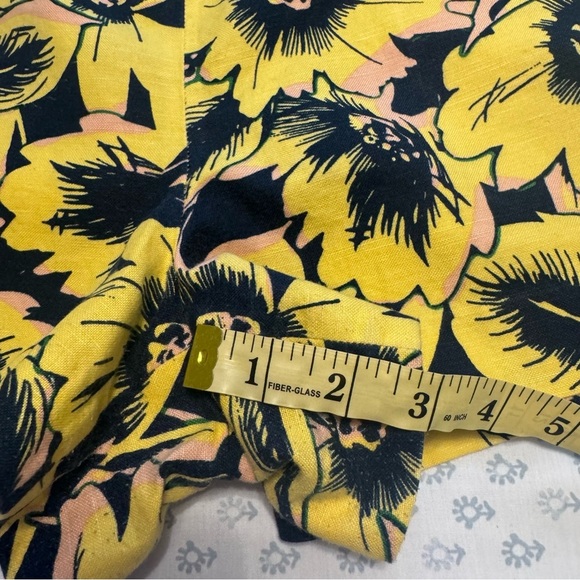 J. Crew Floral Yellow and Navy Women's Shorts - Picture 5 of 6